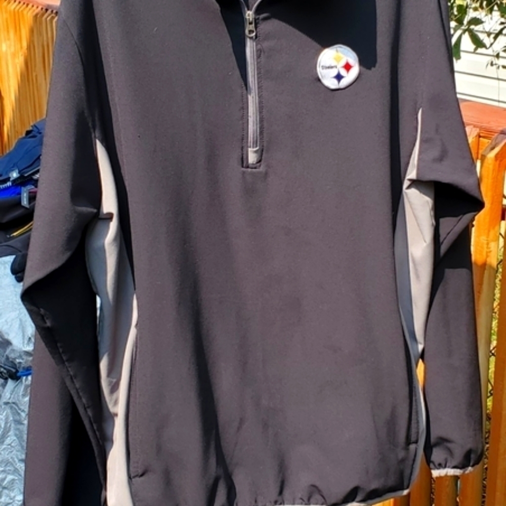 Steelers NFL Quarter Zip Pullover Jacket XL - Picture 9 of 11